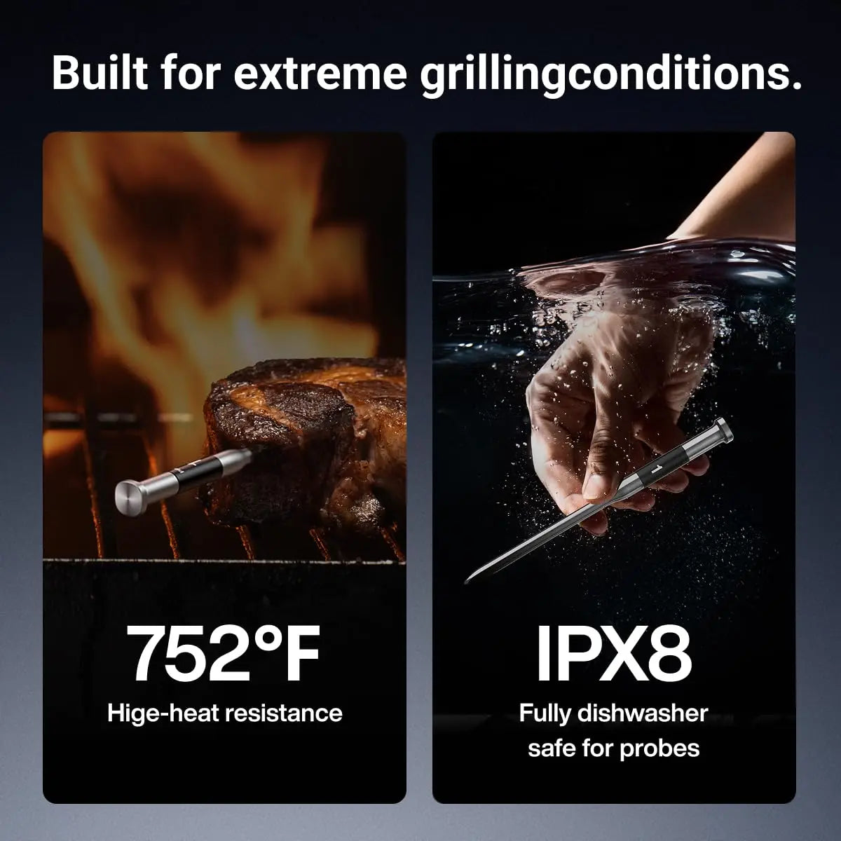 Smart Wireless Meat Thermometer With 3000ft Range And 6 Sensors NIST Certified
