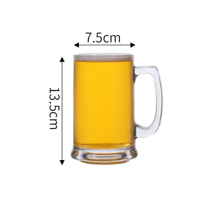 Glass Beer Steins With Handle For Parties And Everyday Use