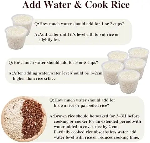 XMSJ Low Carb Rice Cooker With Smart Timer Keep Warm