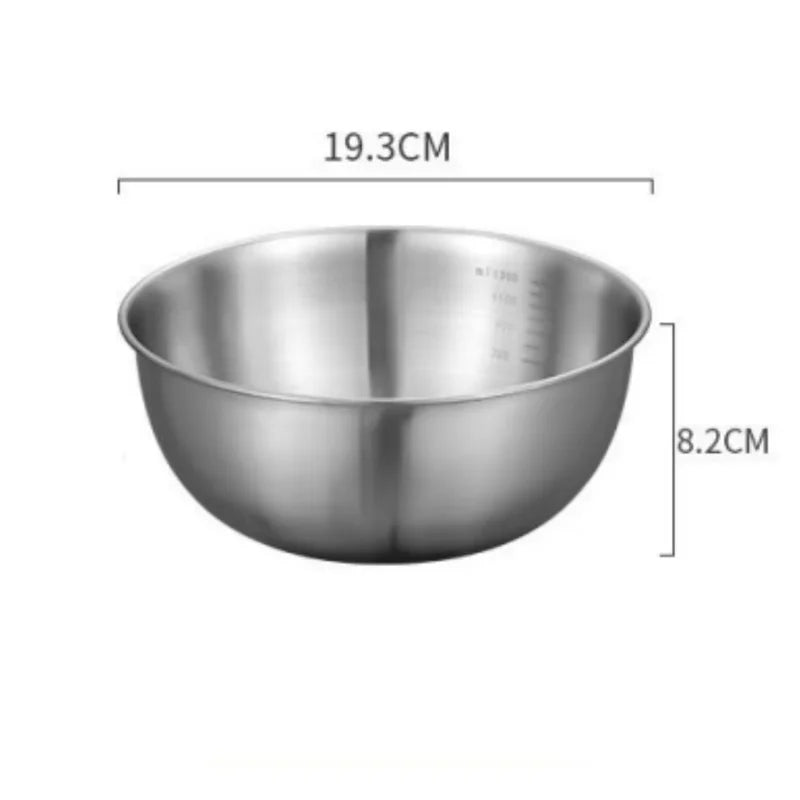 Stainless Steel Mixing Bowls With Scale For Cooking And Baking