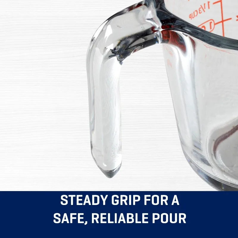 Glass Measuring Cup With Easy Grip Handle And Spout