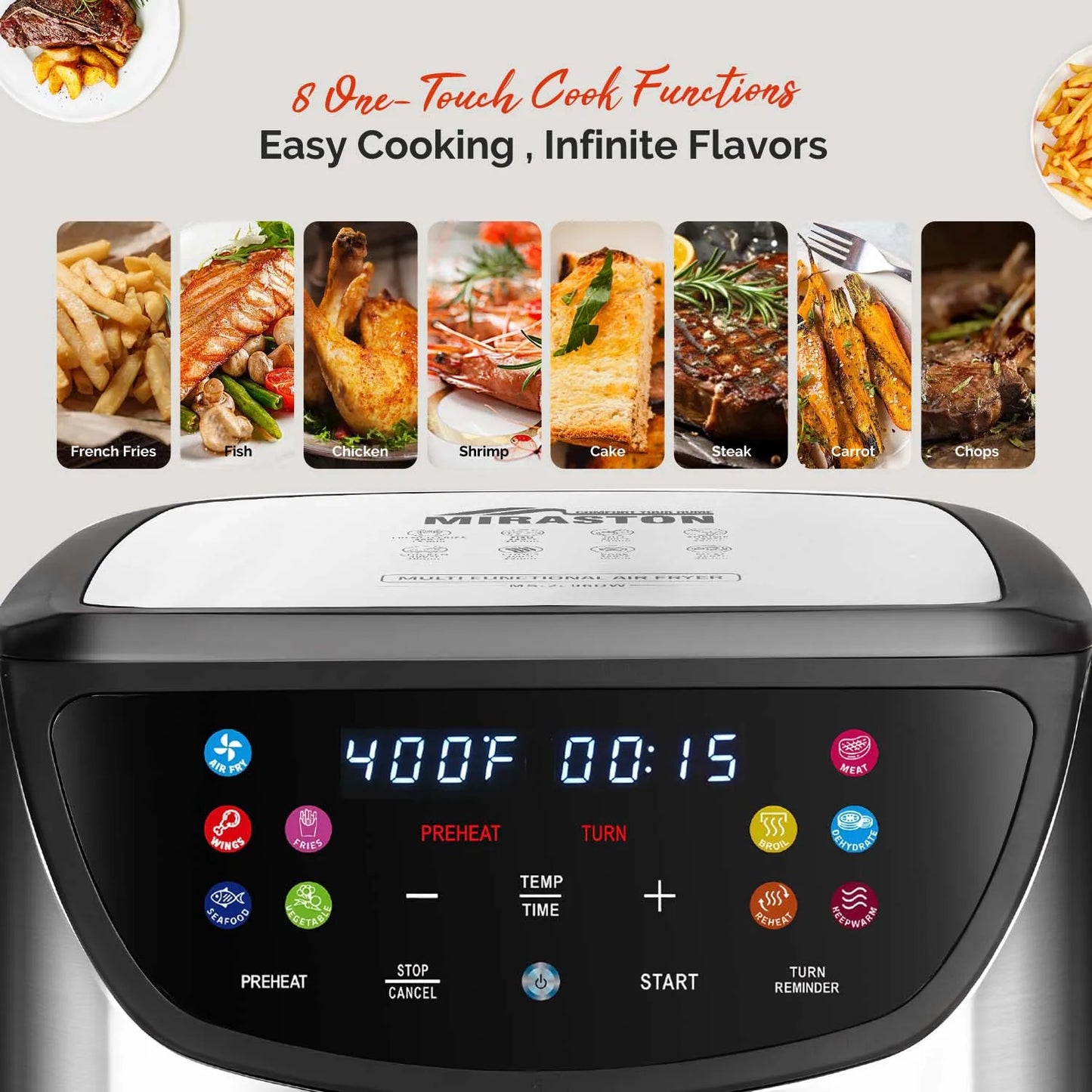 Air Fryer With View Window And 10In1 Presets For Families