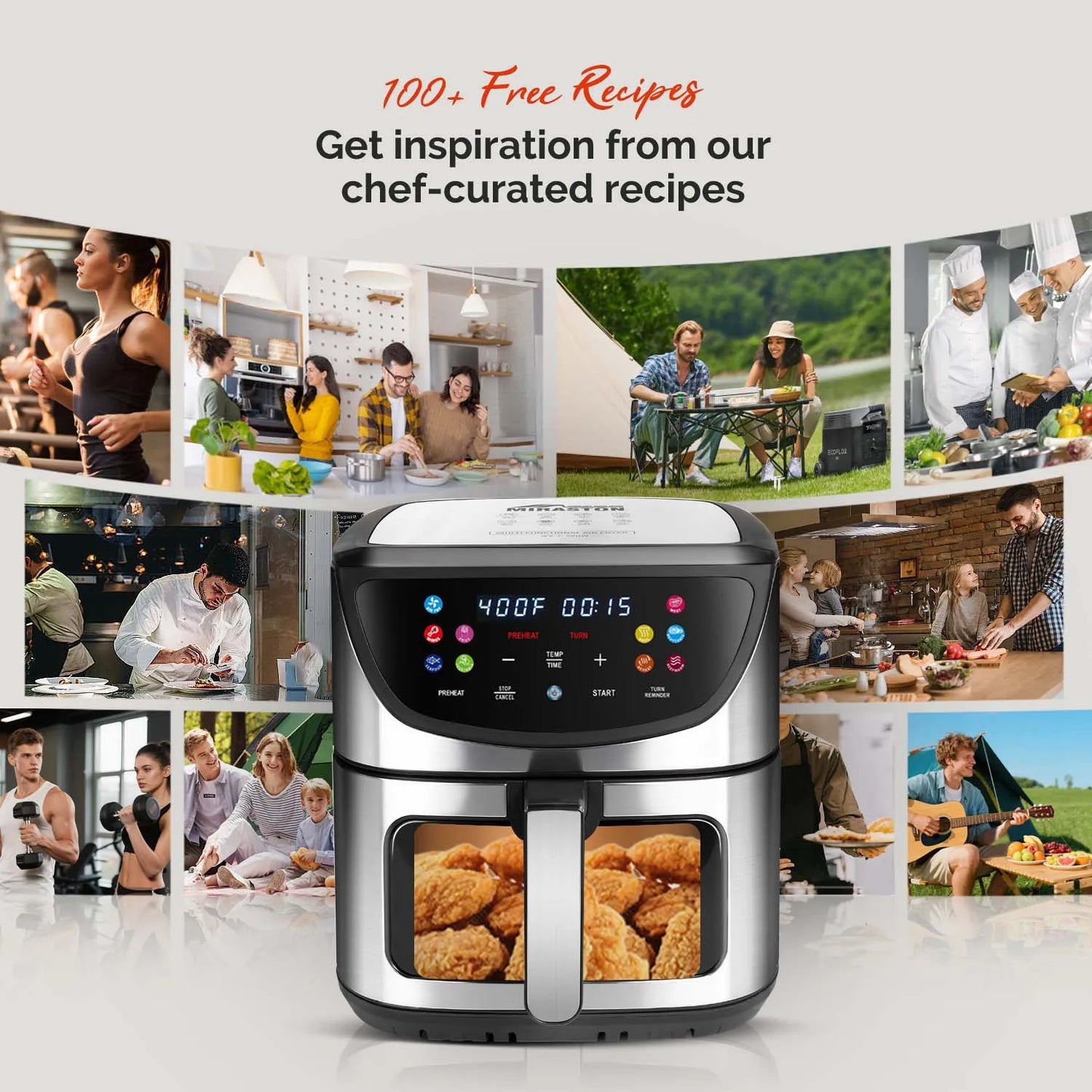Air Fryer With View Window And 10In1 Presets For Families