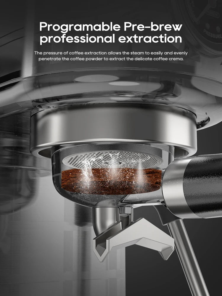 HiBREW 20Bar Semi Automatic Espresso Machine With Temperature Control