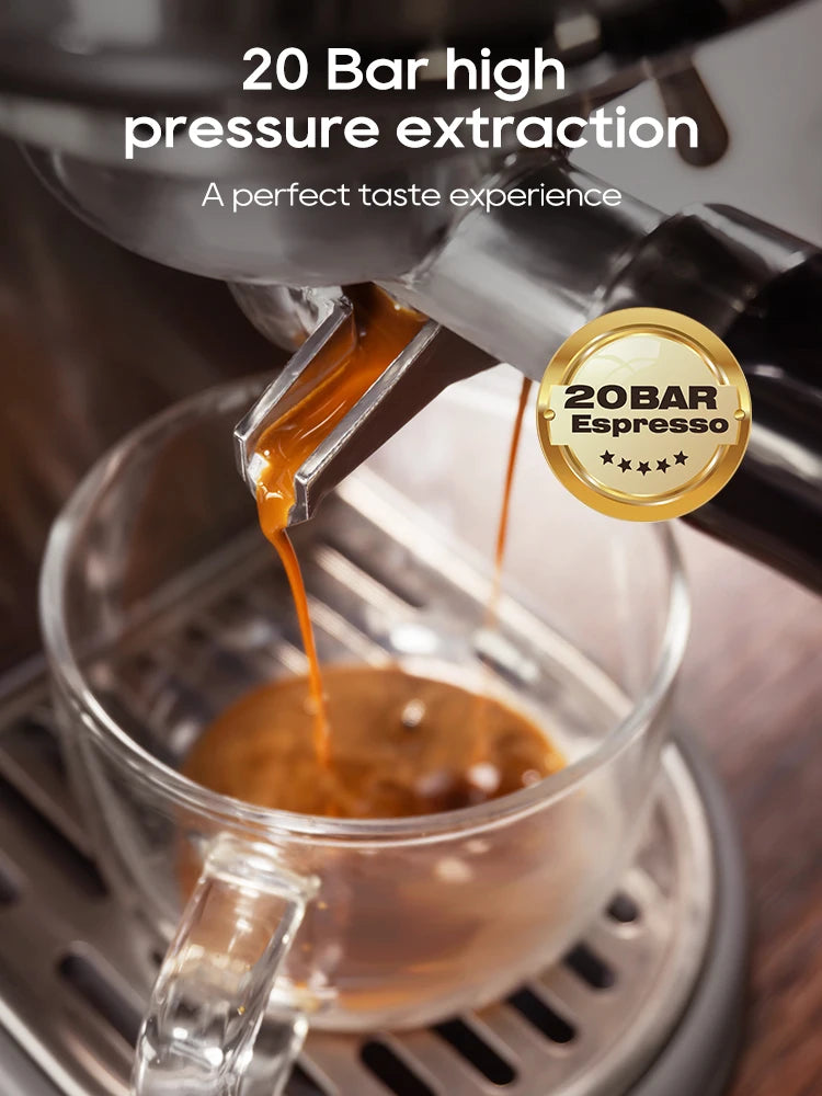 HiBREW 20Bar Semi Automatic Espresso Machine With Temperature Control
