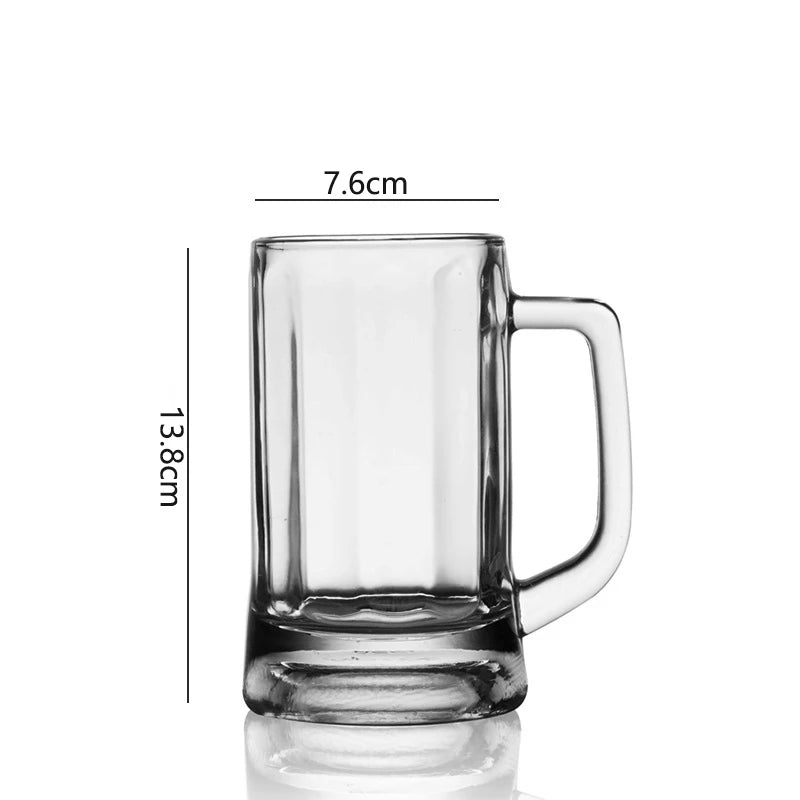 Glass Beer Steins With Handle For Parties And Everyday Use