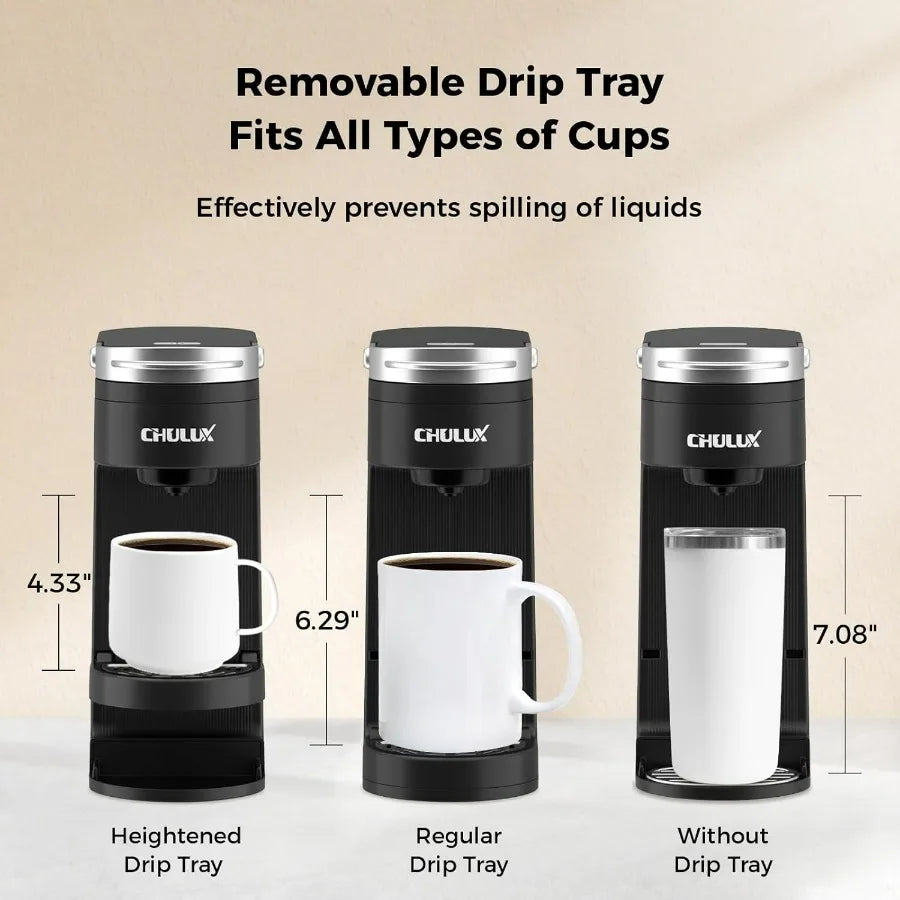 SHXI Slim Single Serve Coffee Maker for K-Pods 6-12oz Brew