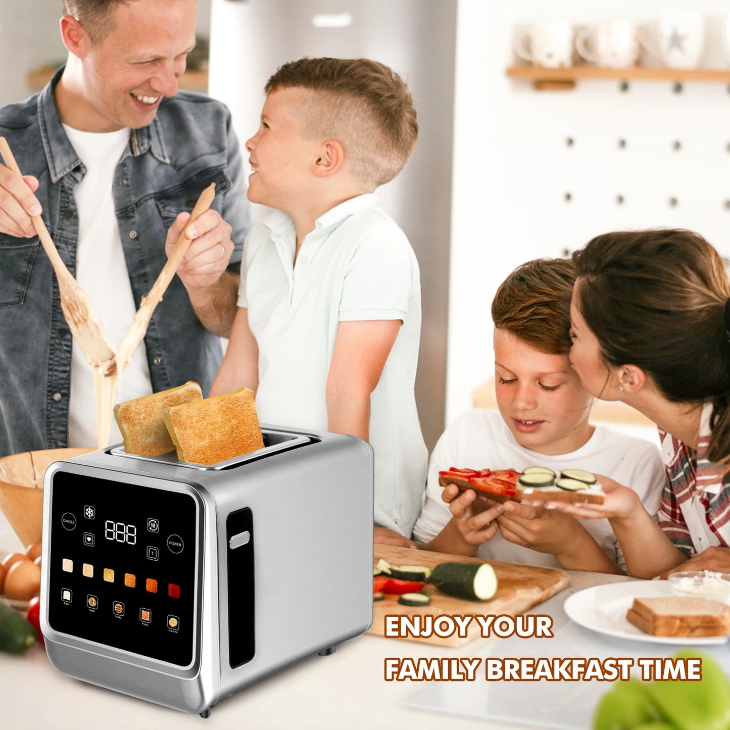 Smart Toaster With LCD Display 2-Slice Stainless Steel