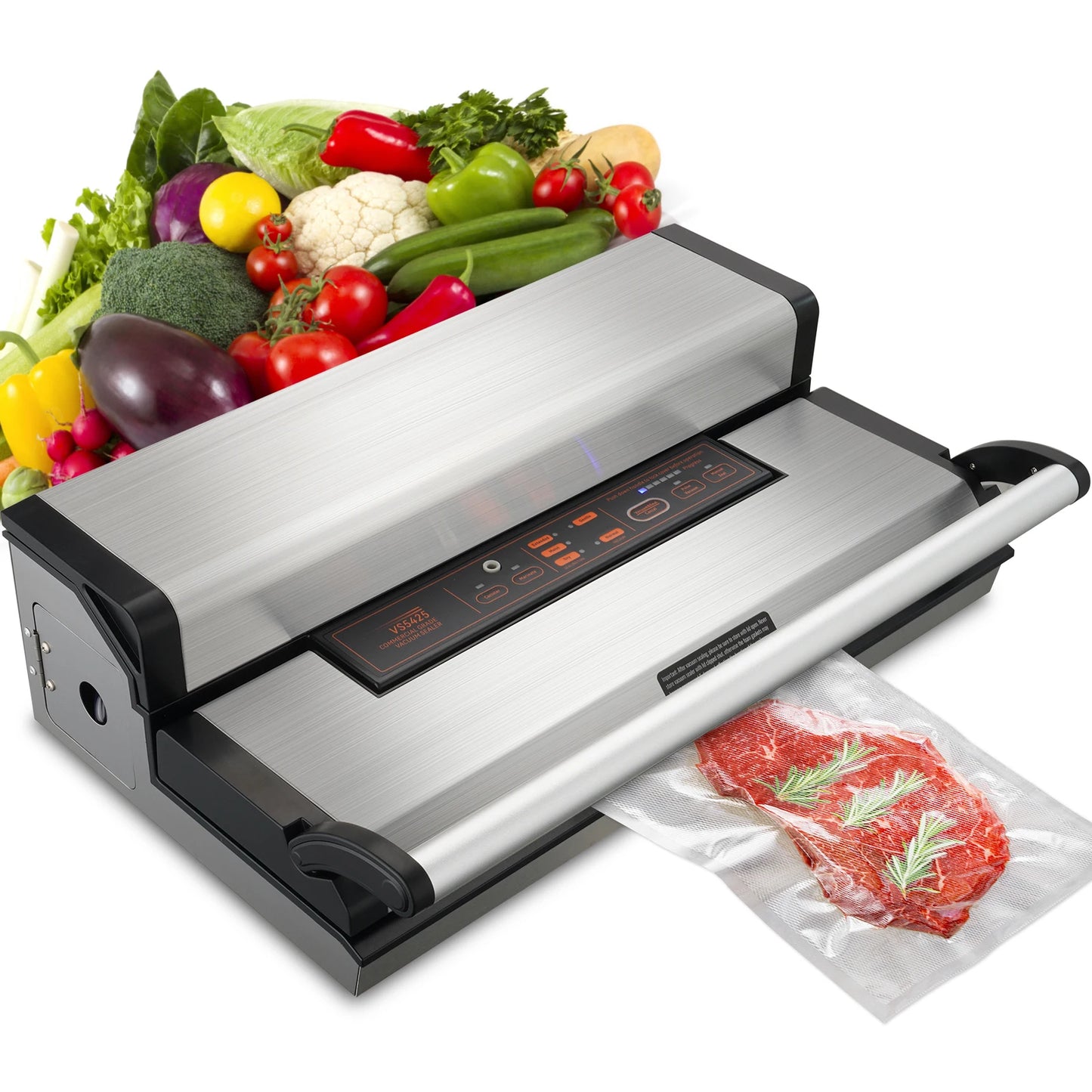 SucceBuy Commercial Vacuum Sealer Machine With Bag Roll Cutter