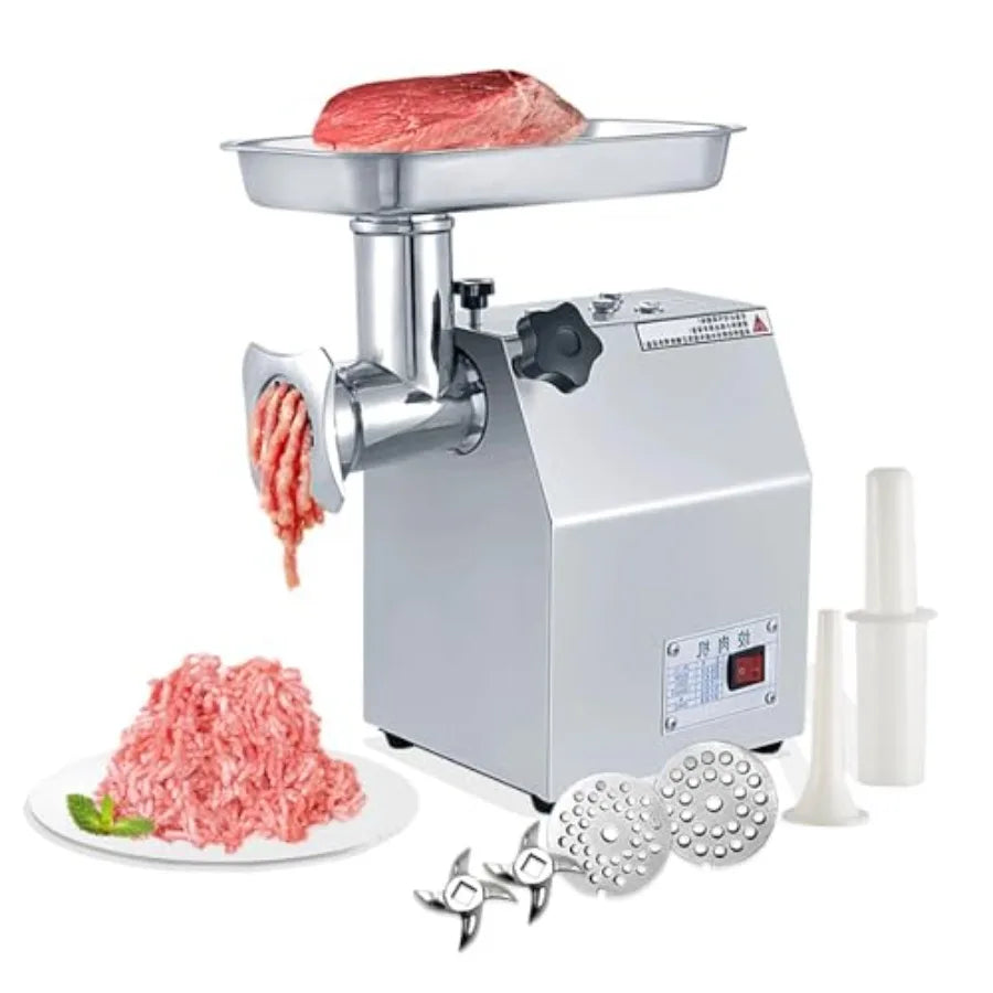 Commercial Electric Meat Grinder Stainless Steel Body 800W Heavy Duty