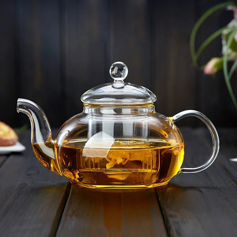 Heat Resistant Borosilicate Glass Teapot