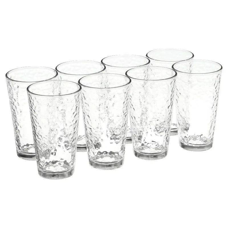 Vintage Frost Glass Drinkware Set Eight Piece For Everyday Use