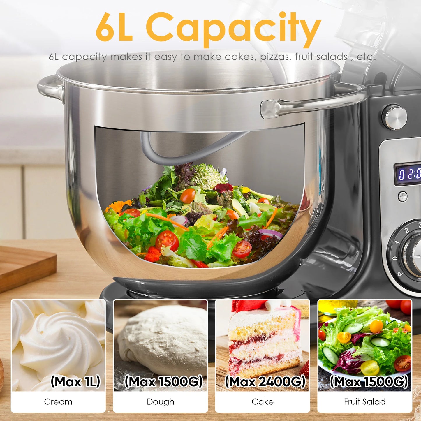 Biolomix Kitchen Stand Mixer And Blender With Quiet Motor
