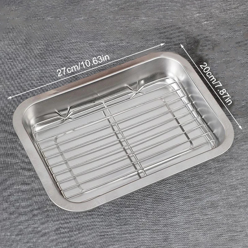 Stainless Steel Baking Tray With Removable Cooling Rack Nonstick