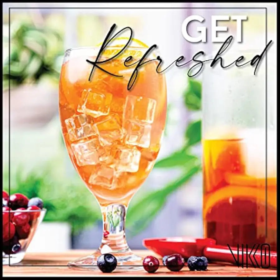 Classic Goblet Glasses Iced Tea Water Set of 12 Dishwasher Safe