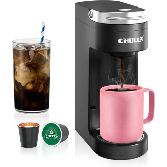 SHXI Slim Single Serve Coffee Maker for K-Pods 6-12oz Brew
