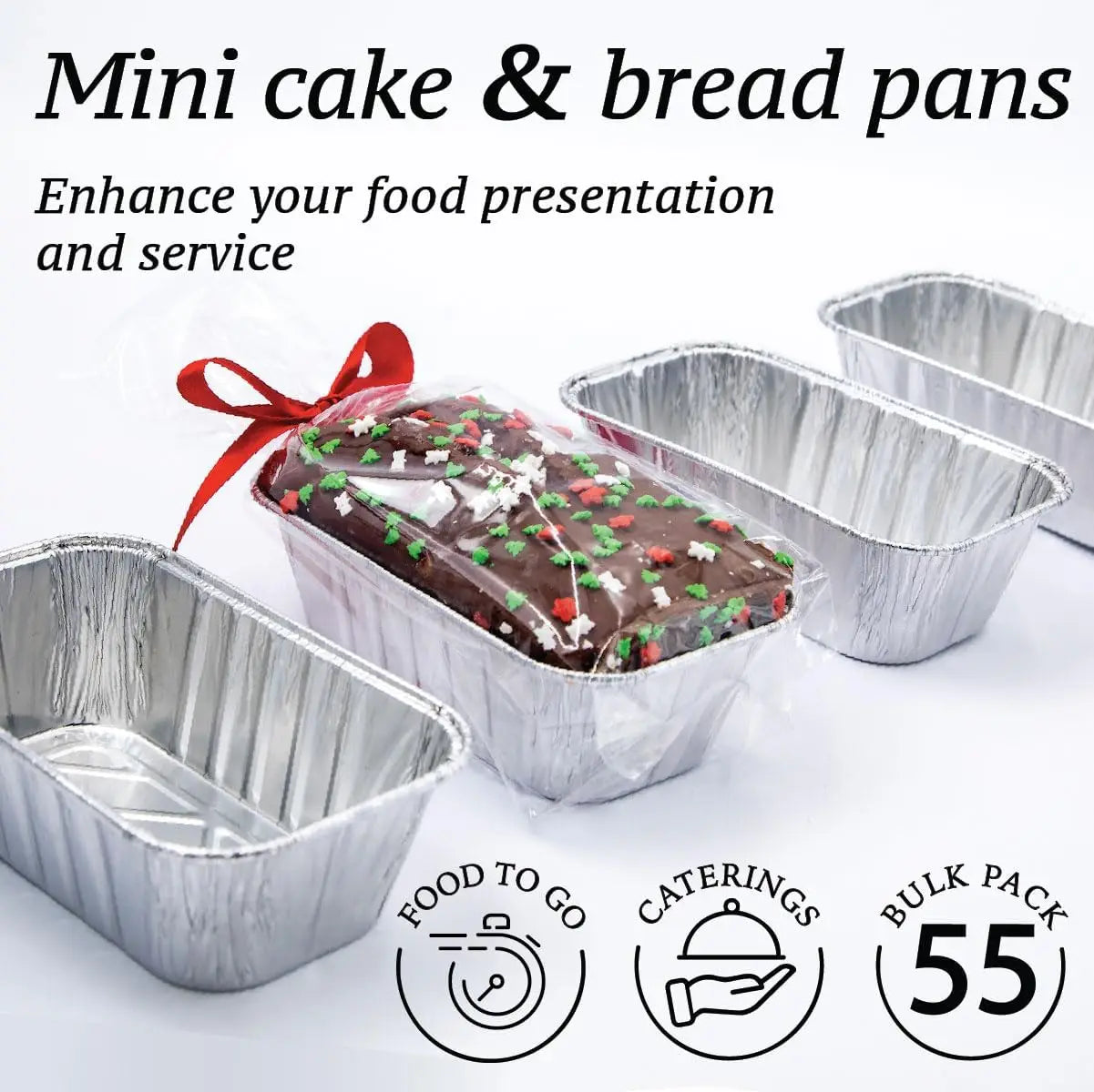 Mini Foil Loaf Pans With Liners Disposable Aluminum Bakeware
