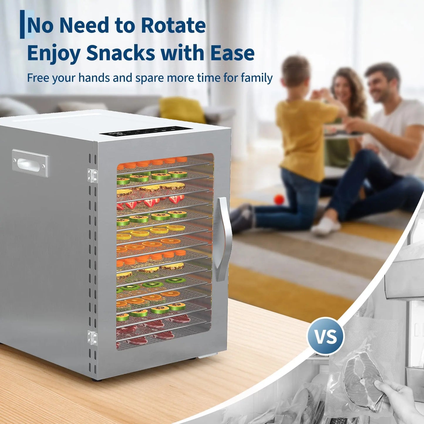 Adoolla Food Dehydrator Stainless Steel Jerky Dryer