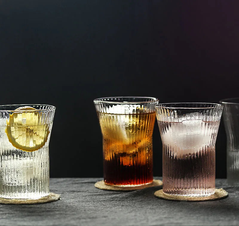 Ripple Whiskey Glasses Set Of 4 For Elegant Home Barware