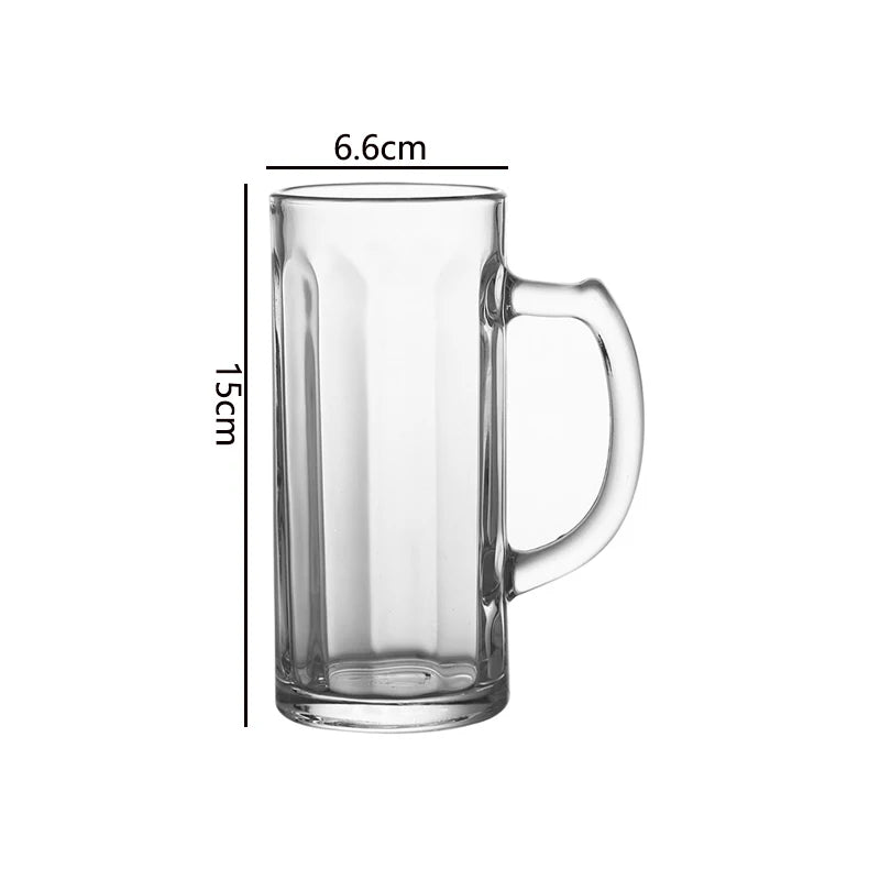 Glass Beer Steins With Handle For Parties And Everyday Use