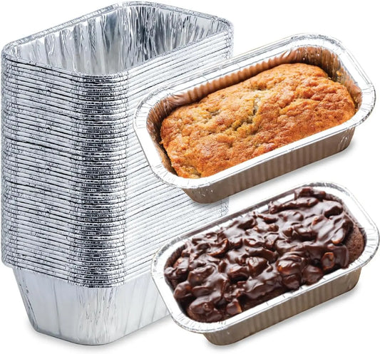 Mini Foil Loaf Pans With Liners Disposable Aluminum Bakeware