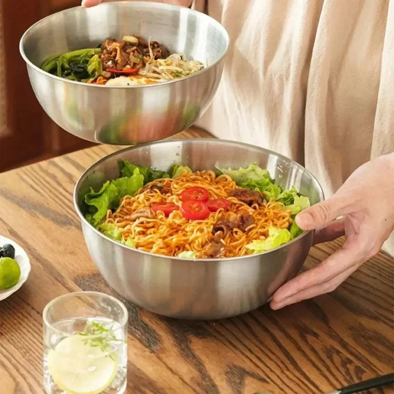 Stainless Steel Mixing Bowls With Scale For Cooking And Baking