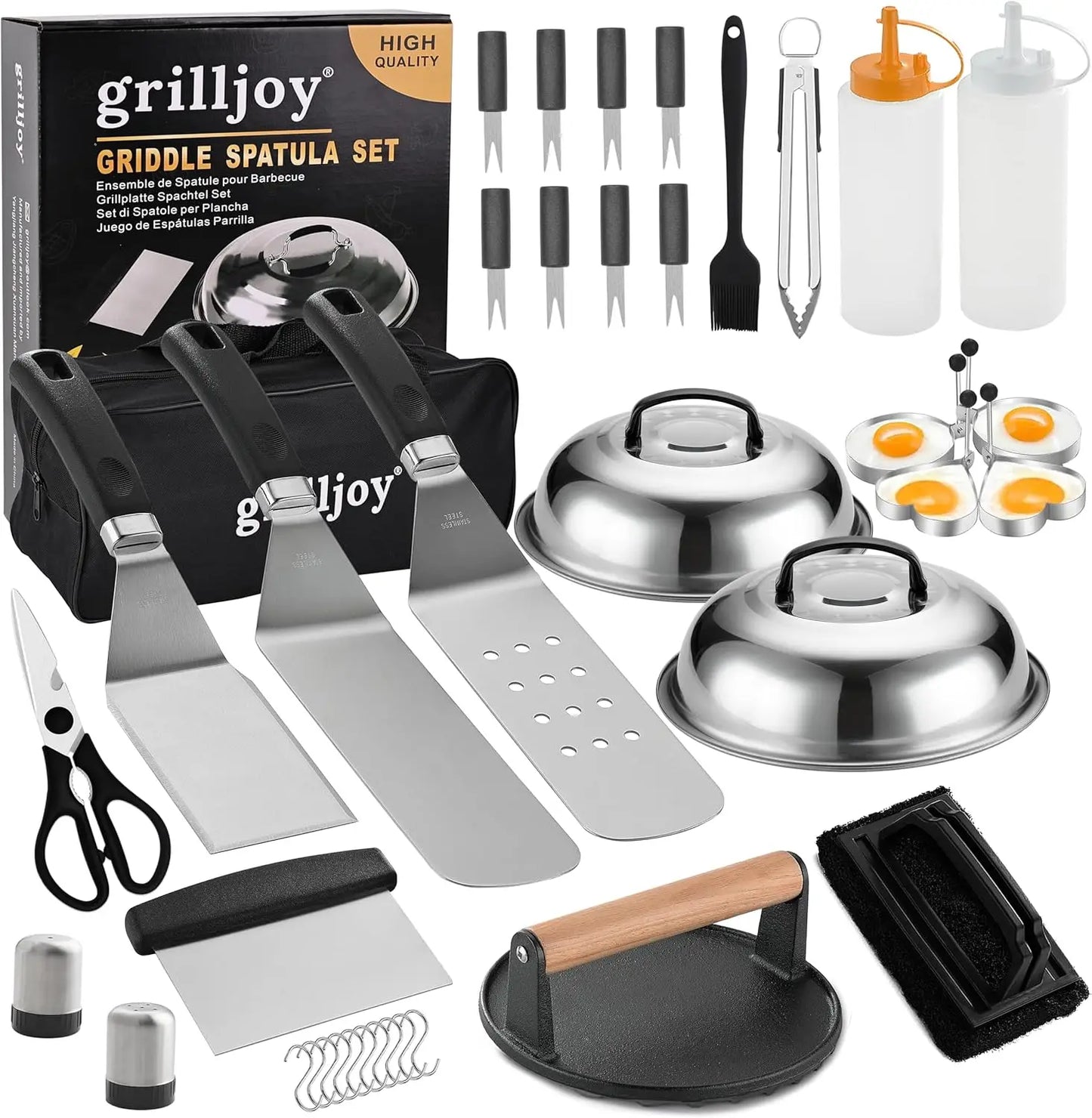 38Pcs Griddle Accessories Kit With Smash Burger Press And Spatula
