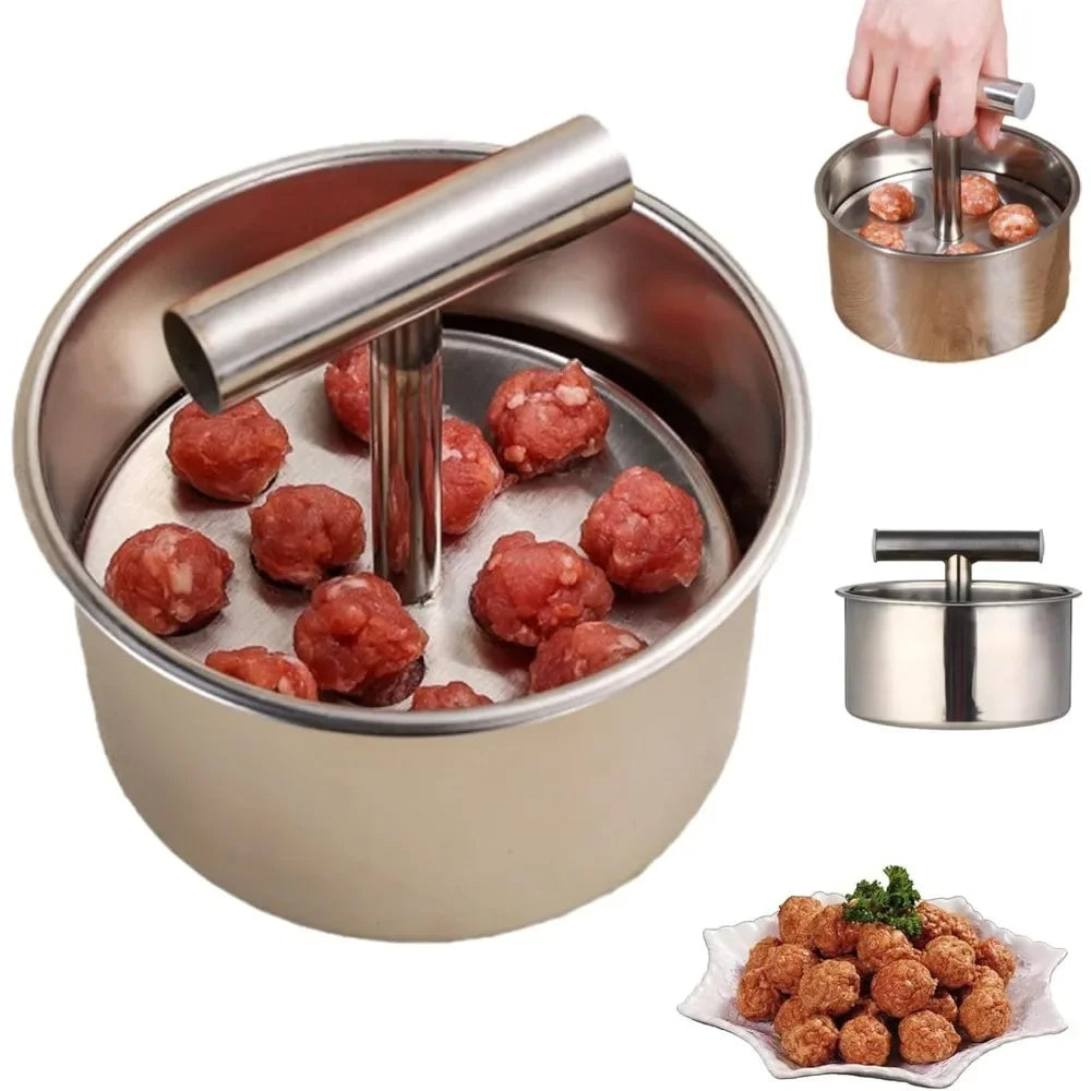 DHDH Manual Meatball Maker Machine Stainless Steel 6/12 Holes