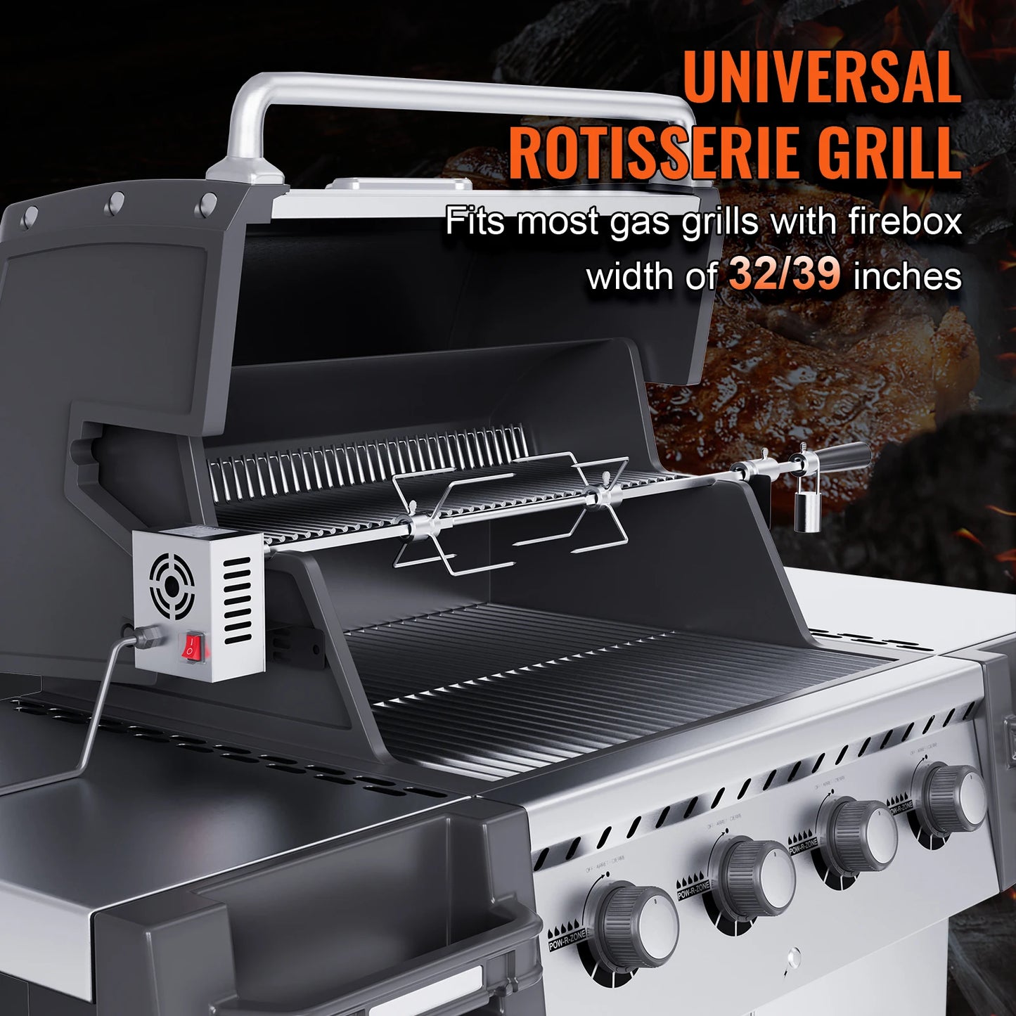 VEVOR SucceBuy Universal Grill Rotisserie Kit