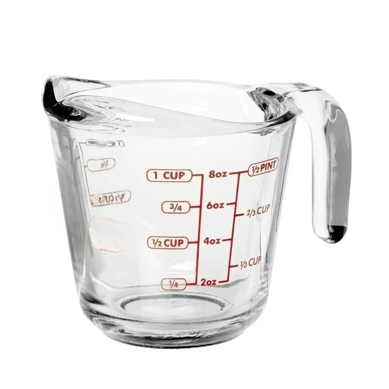 Glass Measuring Cup With Easy Grip Handle And Spout