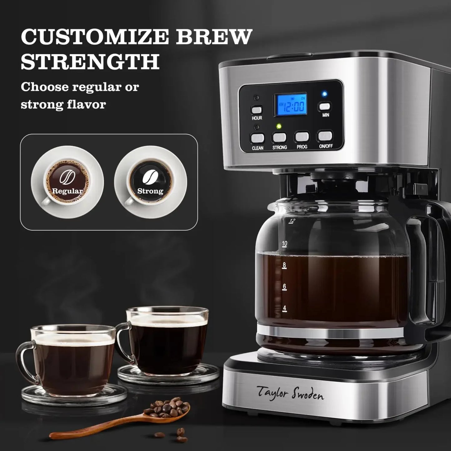 Iosn Programmable Coffee Maker With Pause And Serve