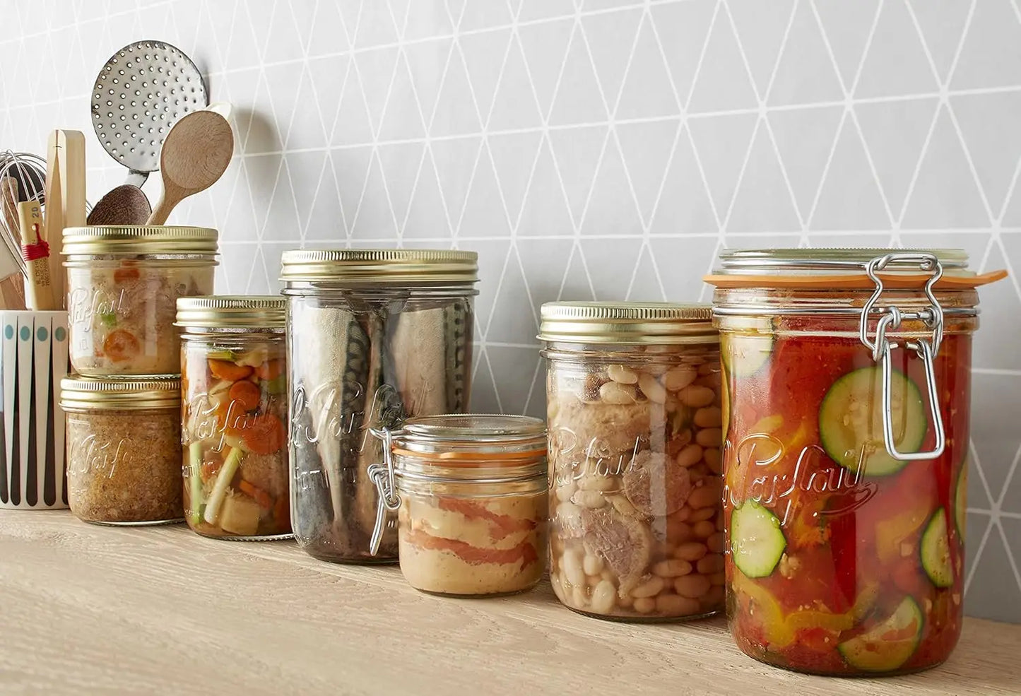 French Glass Canning Jar Set With Airtight Seal