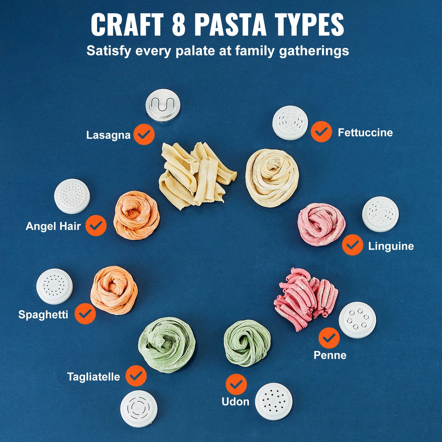 SucceBuy Electric Pasta Maker With Four Modes 500g Capacity
