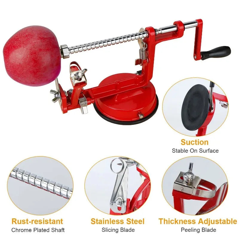 3 In 1 Apple Peeler Corer Slicer Manual Crank Suction