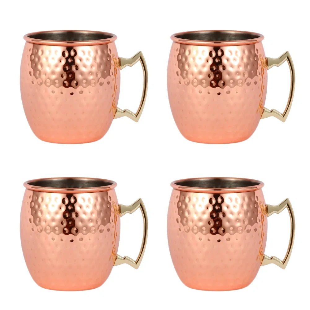 Alloet Moscow Mule Mugs Stainless Steel Copper Plated