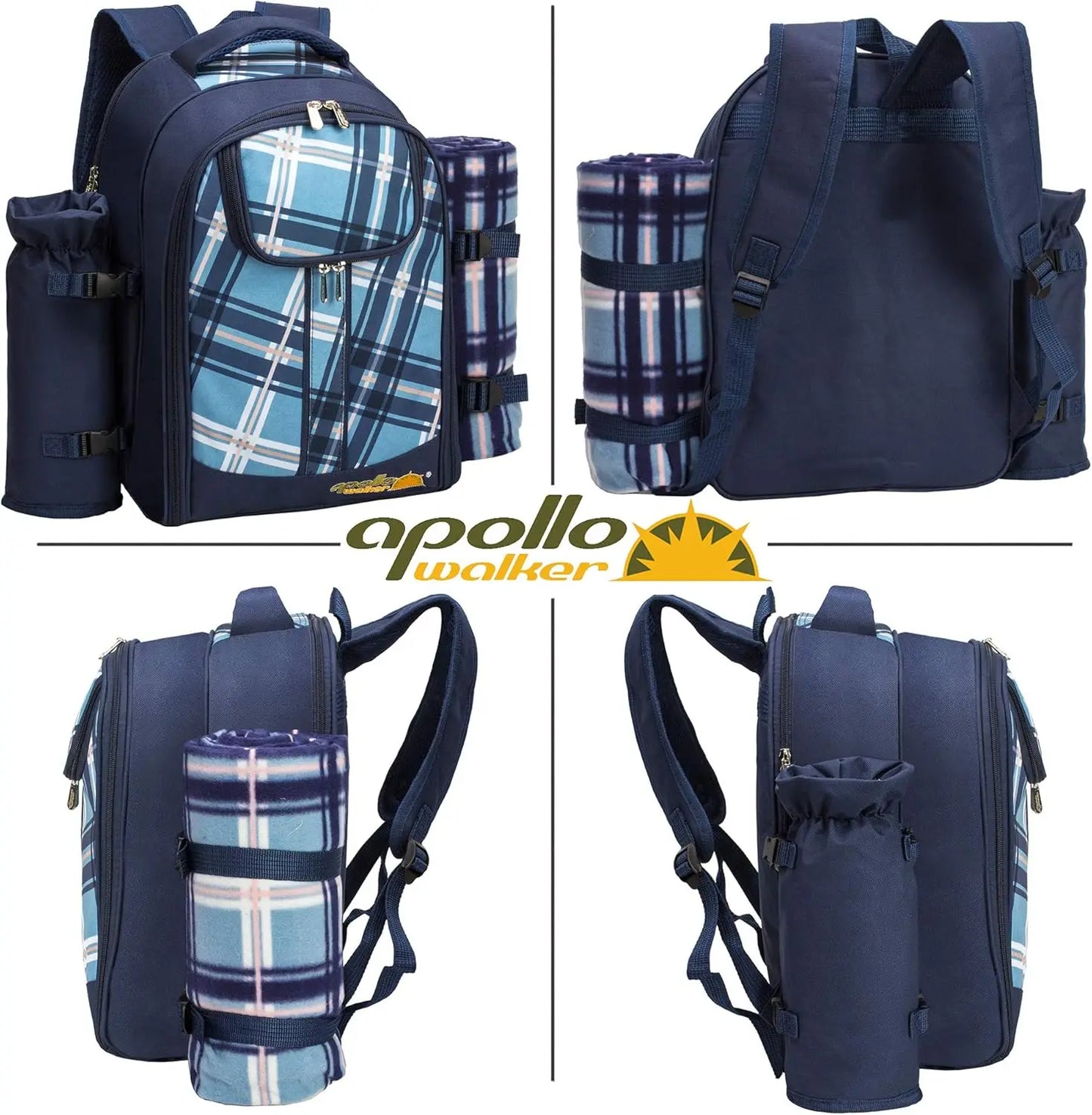 YTYIN Picnic Backpack for Two With Cooler and Bottle Holder