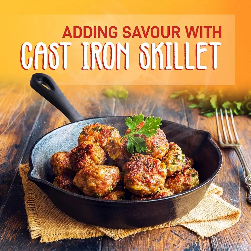 AEDG 3-Piece Cast Iron Skillet Set Preseasoned For Oven