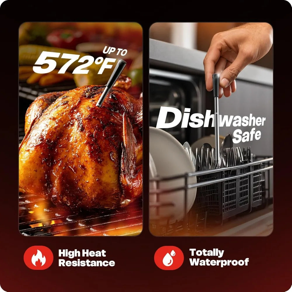 Smart Bluetooth Wireless Meat Thermometer With 6 Sensors Instant Read