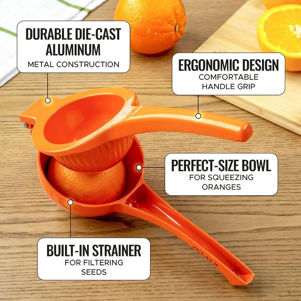 Premium Metal Citrus Squeezer Heavy Duty Manual Juicer Maximum Juice