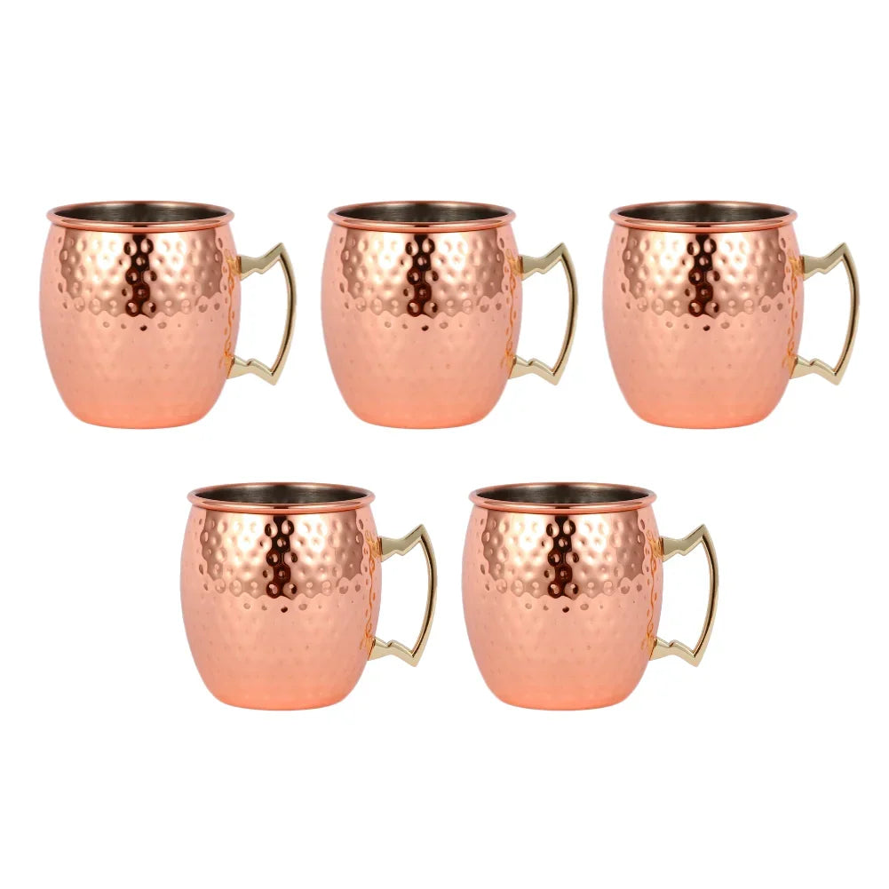 Alloet Moscow Mule Mugs Stainless Steel Copper Plated
