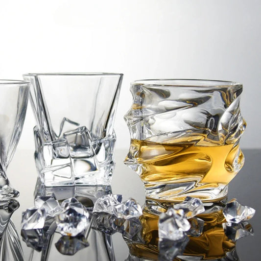 Whiskey Glass Set Clear Drinking Glasses For Everyday Use