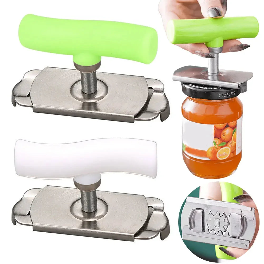Arthritis-Friendly Labor-Saving Adjustable Stainless Steel Jar Opener Set