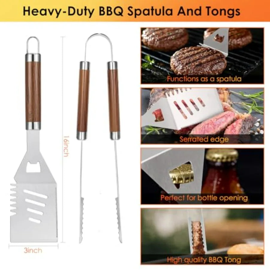 Stainless Steel BBQ Grilling Tools Set For Outdoor Barbecues