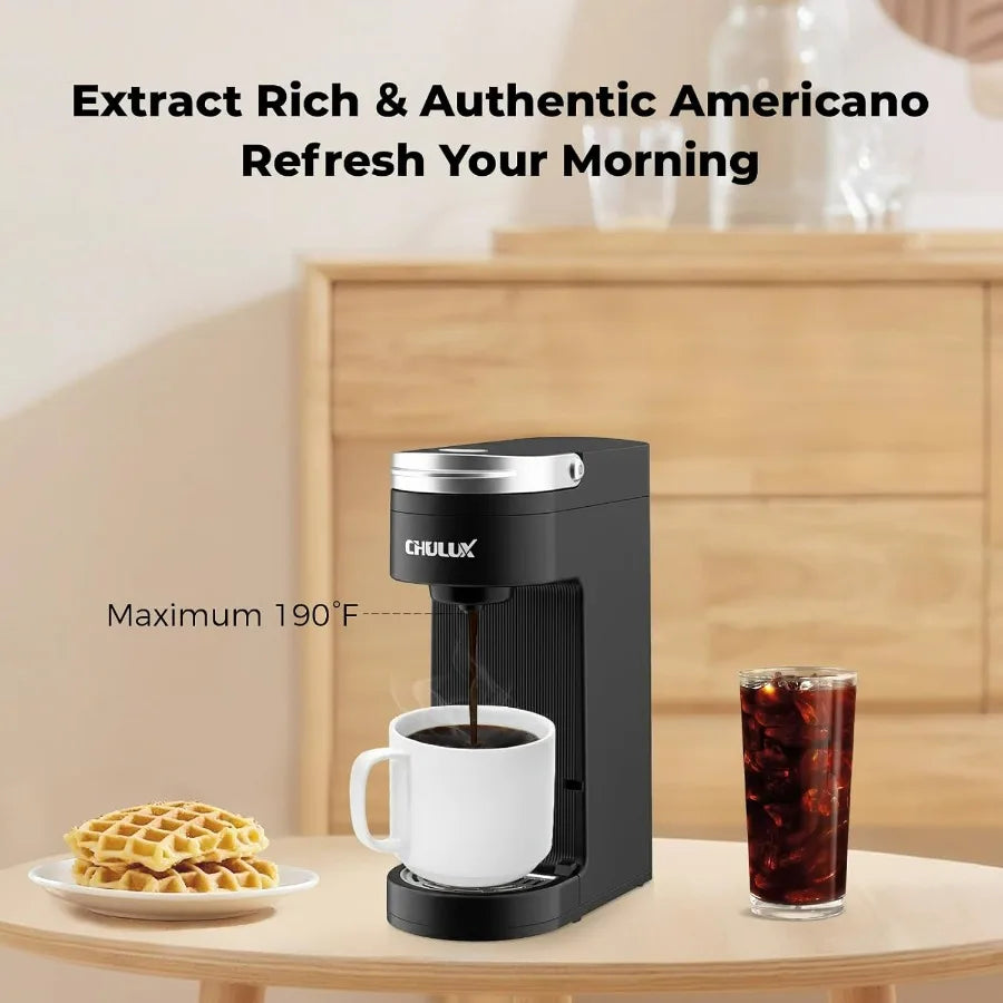 SHXI Slim Single Serve Coffee Maker for K-Pods 6-12oz Brew