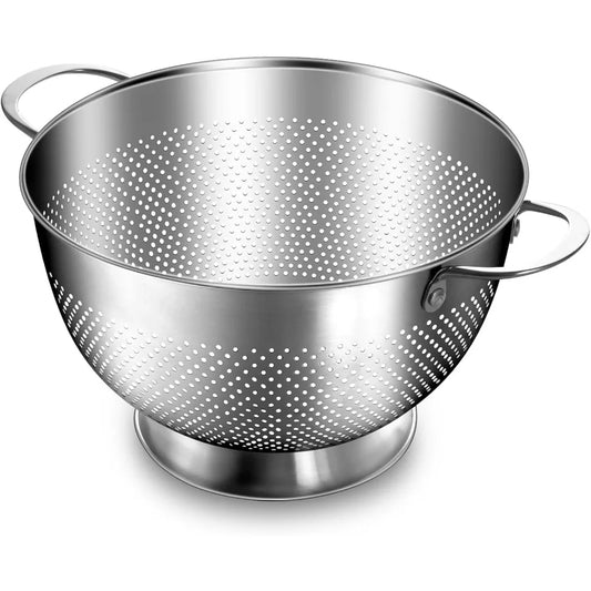 Stainless Steel Colander For Kitchen Dishwasher Safe And Rust Resistant