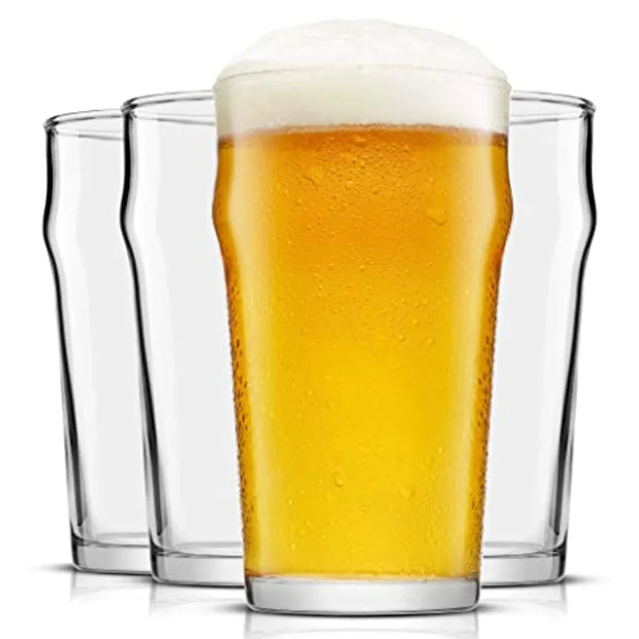 Beer Pint Glasses Set Of 4 In Traditional Pub Style