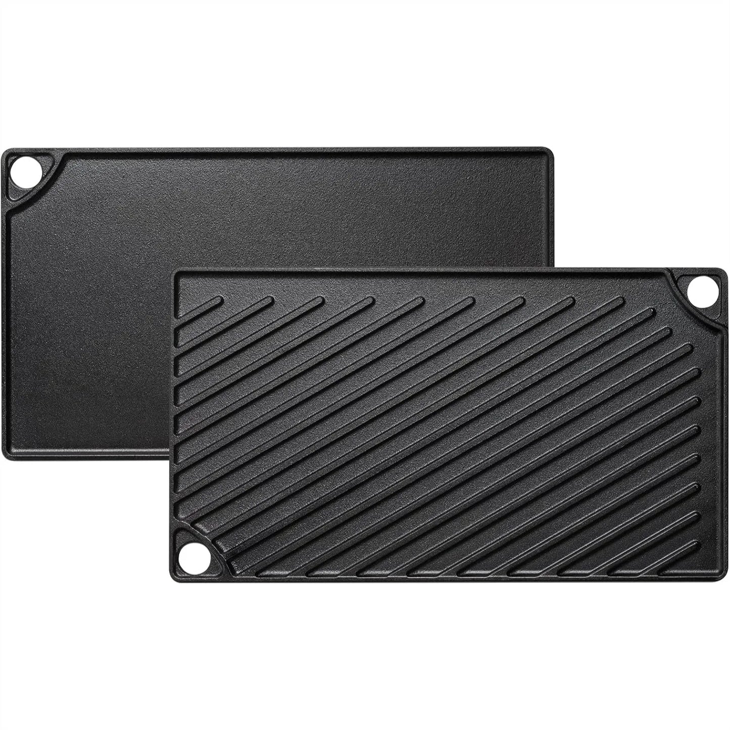 Reversible Cast Iron Grill Griddle for Stove and Campfire