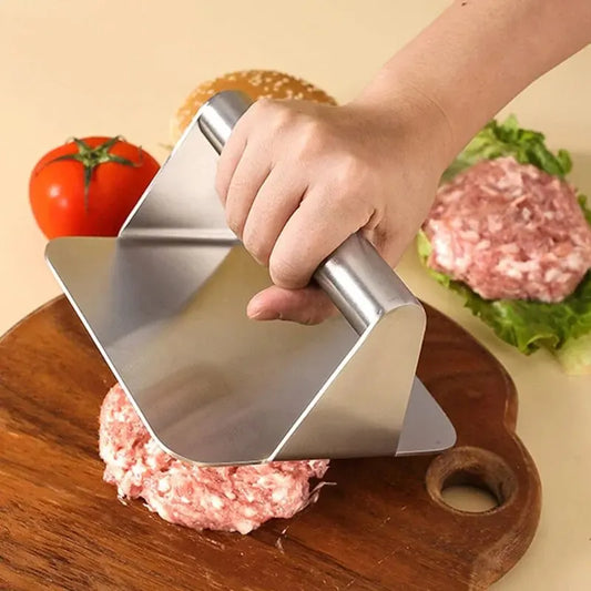 Stainless Steel Hamburger Press For Ground Meat Easy Kitchen Gadget