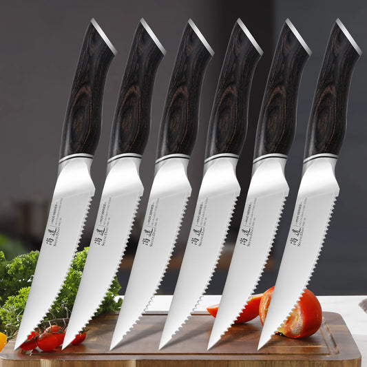Shangdao 6-Piece Steak Knife Set With High Carbon Steel