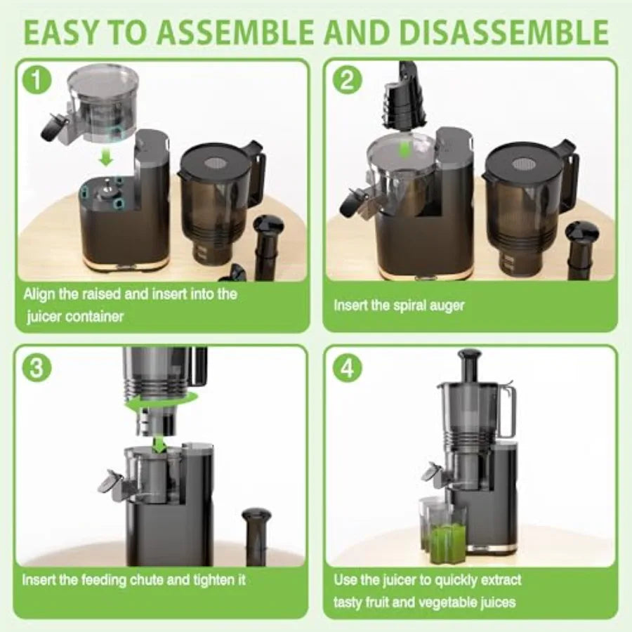 Cold Press Juicer Slow Masticating 350W High Juice Yield